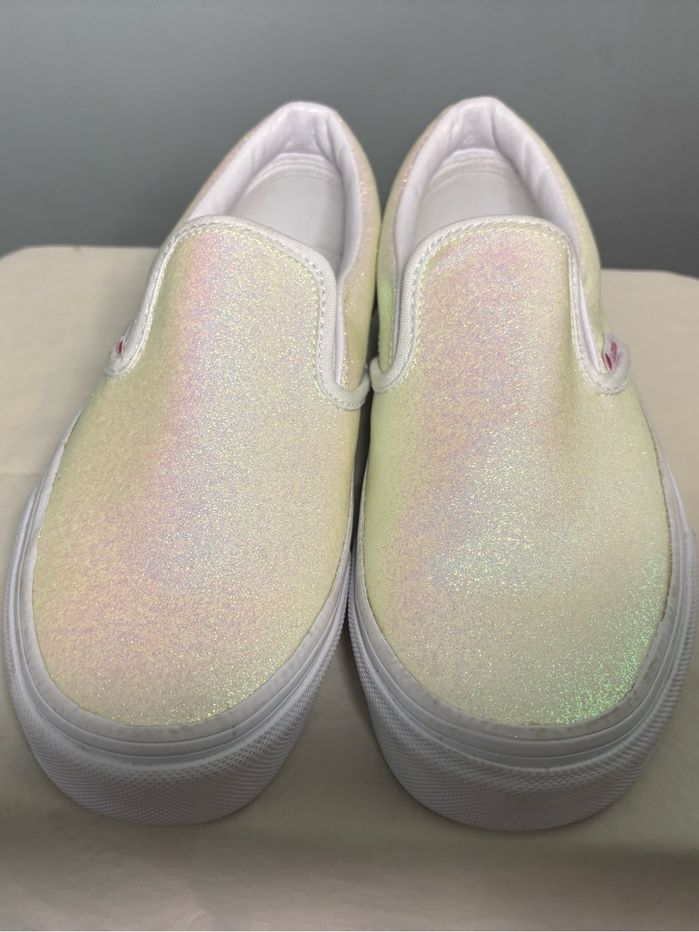 Vans Kids UV glitter changing colour slip on sneakers